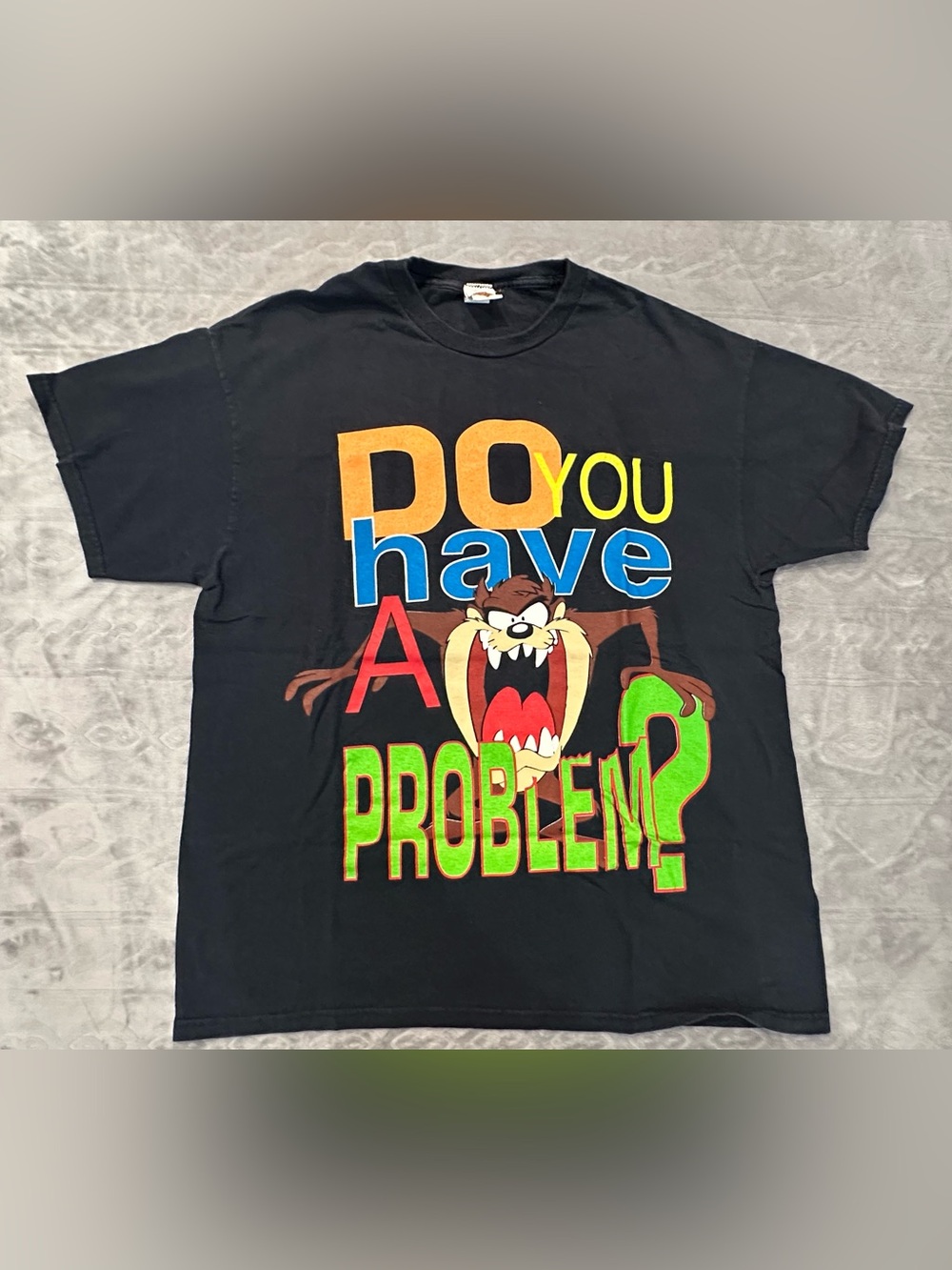 Looney Tunes Warner Bros Tasmanian Devil Bugs Bunny Black T-Shirt 1997